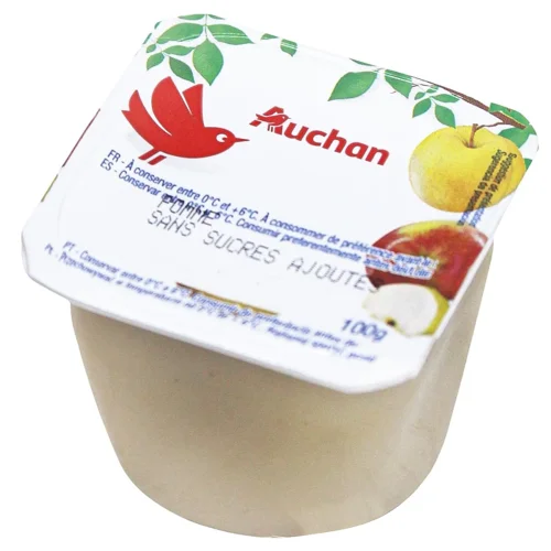 Пюре Auchan яблучне без цукру 100г