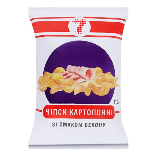 Чіпси Семерка 110г зі смаком бекону
