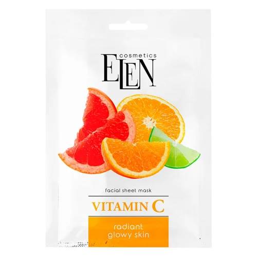 Маска для обличчя Elen Cosmetics тканинна Vitamin C 25мл
