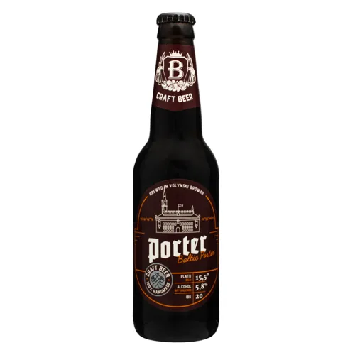 Пиво 0.35л 5.8% темне нефільтроване Volynski Browar Porter пл