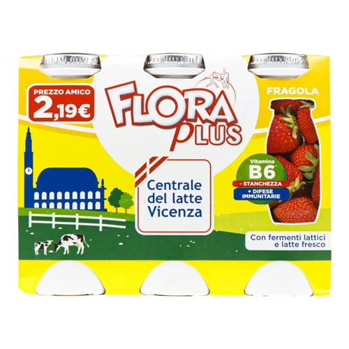 Продукт кисломолочний з пробіотиками Полуниця Flora Plus 6х100г