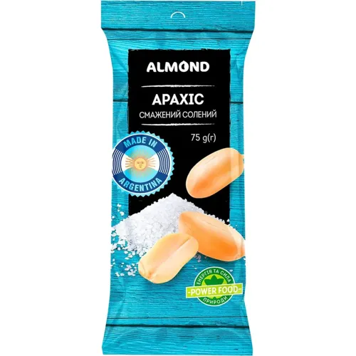 Арахіс Almond смажений солоний 75г