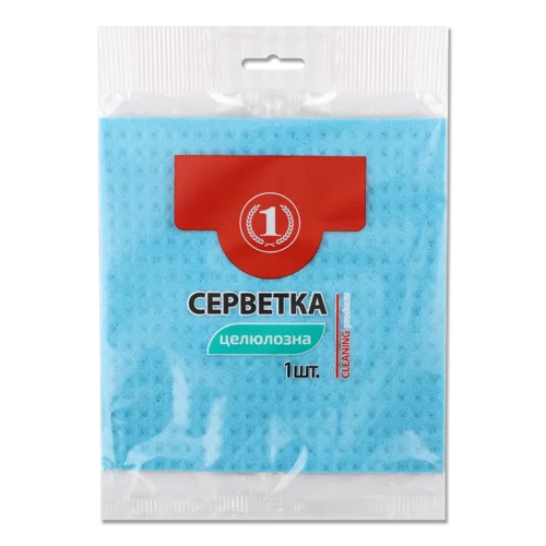 Серветка Целюлозна В/ґ 155х155мм, ТМ "1", 1шт