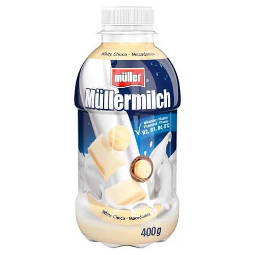 Молочний шейк Muller 400 мл Білий шоколад-Макадамія 1,7% (Німеччина)