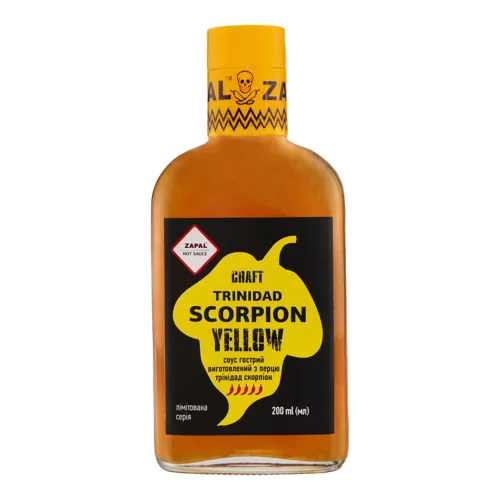 Соус гострий Trinidad scorpion yellow Zapal 200мл