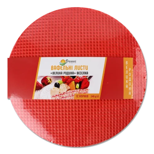 Вафельні Листи Веселка В/ґ, 240г
