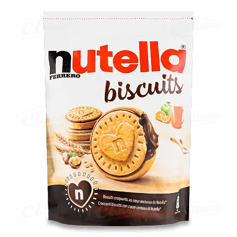 Печиво Nutella бісквітне з шоколадно-горіховою начинкою 304г