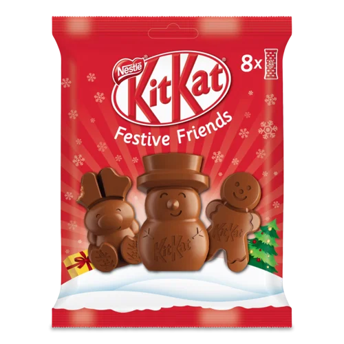 Набір Фігур З Молочного Шоколаду З Начинкою, Рисовими Кріпсами Та Вафлями Святкові Друзі Kit Kat, м/у 65г