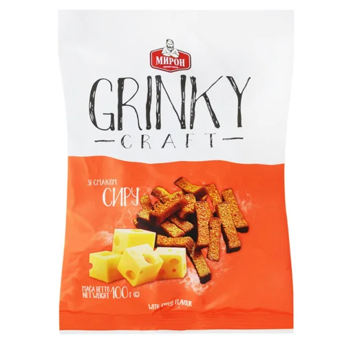 Грінки Мирон Craft зі смаком сиру 100г