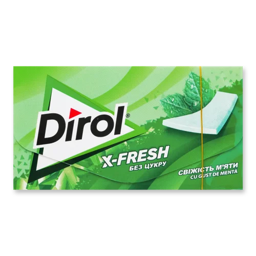 Жувальна Гумка В Пластинках Без Цукру З М'ятою X-Fresh Dirol к/у, 13.5г
