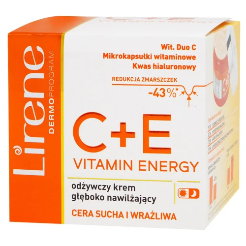 Крем для обличчя Lirene C+E Живильний зволожуючий денний та нічний 50мл