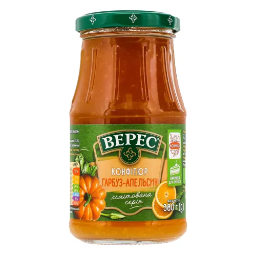 Конфітюр Гарбуз-Апельсин Верес с/б 380г