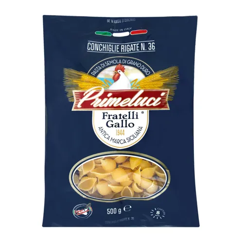 Вироби макаронні Conghiglie Rigate №36 Primeluci м/у 500г