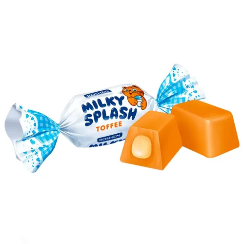 Цукерки Roshen Milky Splash ірис з молочною начинкою