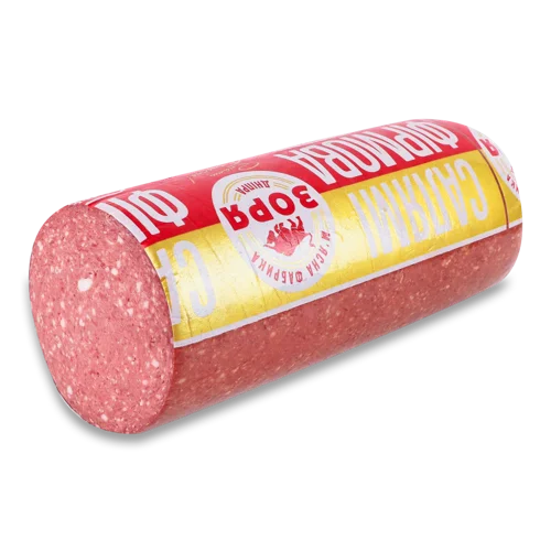 Ковбаса Салямі Фірмова Зоря Дніпра Напівкопчене, Половинка, кг