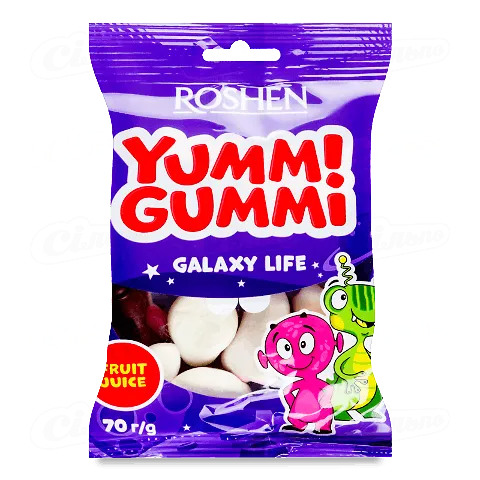 Цукерки Roshen Yummi Gummi Galaxy Life 70г