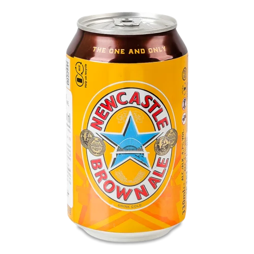 Пиво Напівтемне Newcastle Brown Ale 330мл 4.7% з/б