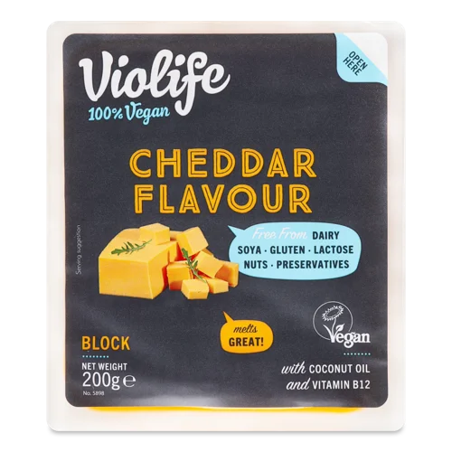 Сир Чеддер З Кокосовим Маслом Violife, лоток, 200г