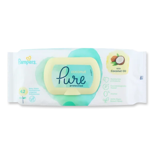 Дитячі Вологі Серветки Cocon Pure Pampers, 42 шт, в/ґ