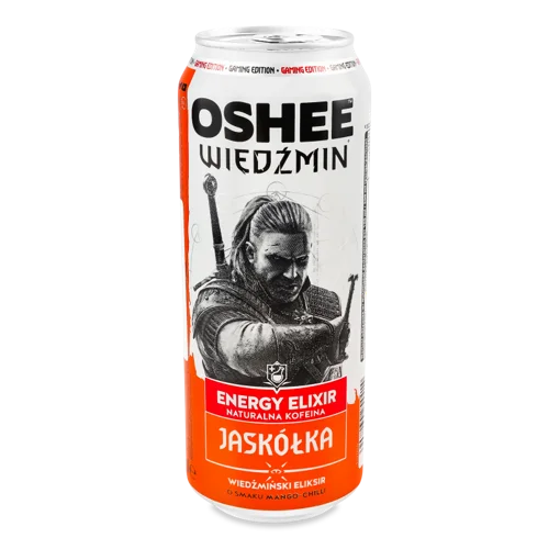 Енергетичний Напій Безалкогольний Газований Jaskolka Oshee, з/б 0.5л