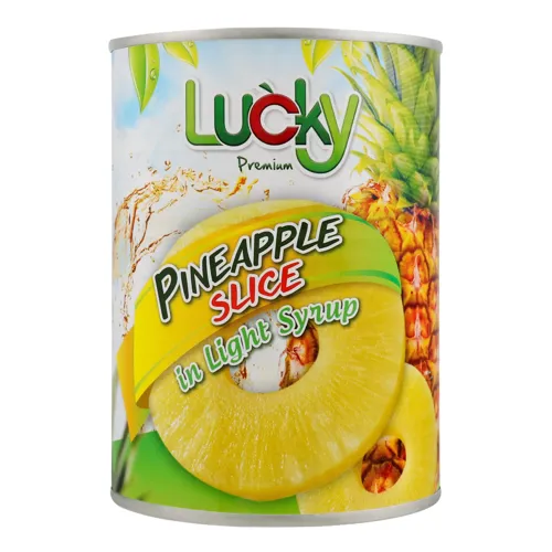 Ананас LUCKY кільцями в сиропі 580мл ж/б