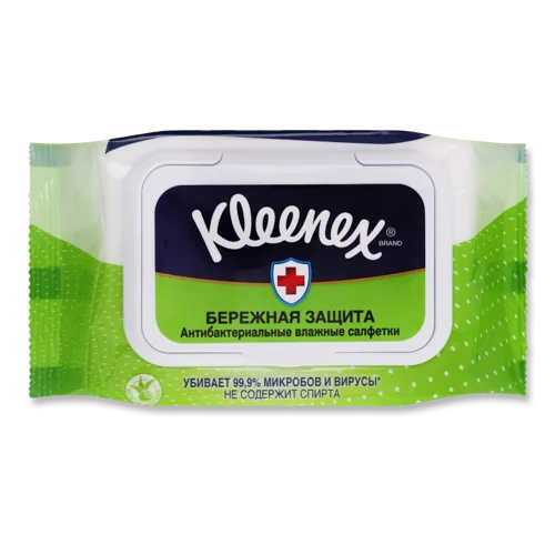 Вологі Антибактеріальні Серветки Дбайливий Захист Kleenex, 40 шт