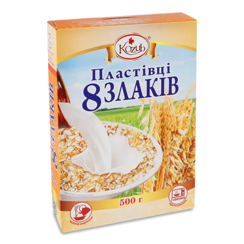 Пластівці Миттєвого Приготування 8 Злаків, к/у 500г