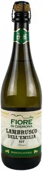 Вино напівігристе Vinicola Decordi Fiore di Cremona Lambrusco Dell`Emilia IGT Bianco біле полусолодке 0.75л 8%