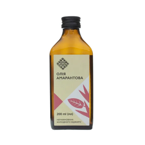 Олія Амарантова Холодного Віджиму Нерафінована, с/пл 200 мл