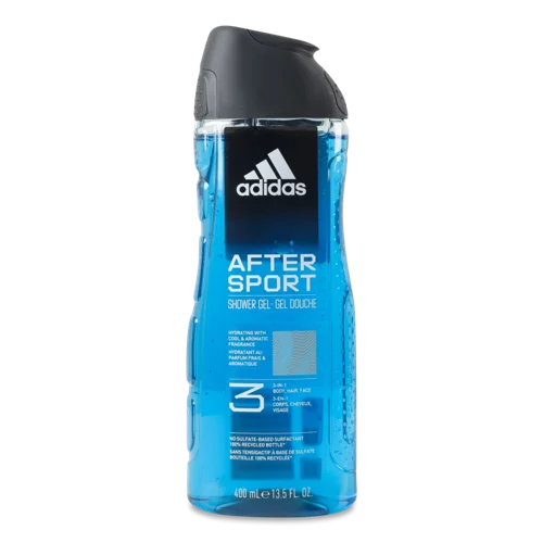 Гель для Душу Чоловічий 3в1 After Sport Adidas, В/К, 400мл