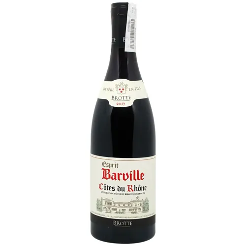 Вино Brotte Cotes du Rhone Esprit Barville Rouge червоне сухе 15% 0,75л