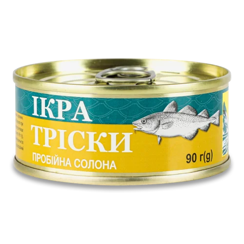 Ікра Тріски Пробійна Солона, з/б 90г