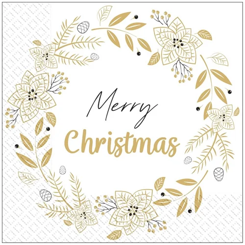 Серветки Марго Merry Christmas тришарові 33х33см 18шт
