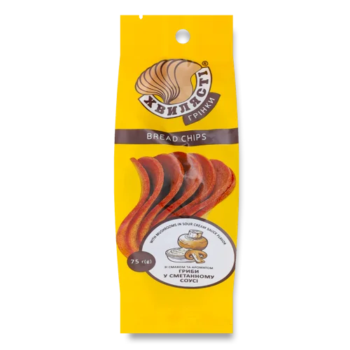 Сухарі-грінки Житньо-Пшеничні З Грибами В Сметанному Соусі, В/ґ, 75г