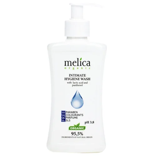 Засіб для інтимної гігієни Melica Organic з молочною кислотою та пантенолом 300мл