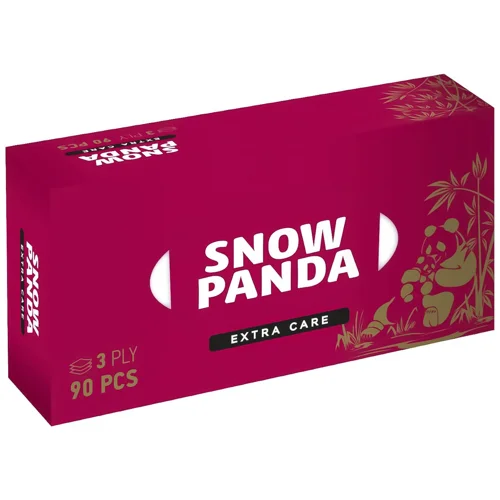 Серветки Snow Panda косметичні тришарові 90шт