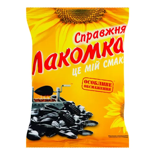 Насіння соняшника смажене несолоне Справжня Лакомка м/у 180г