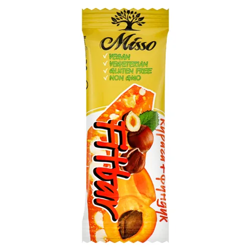 Батончик Misso Fitbar суміш сухофруктів курага-фундук 30г