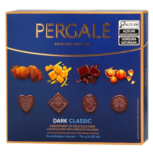 Цукерки Pergale Classic чорний шоколад 114г