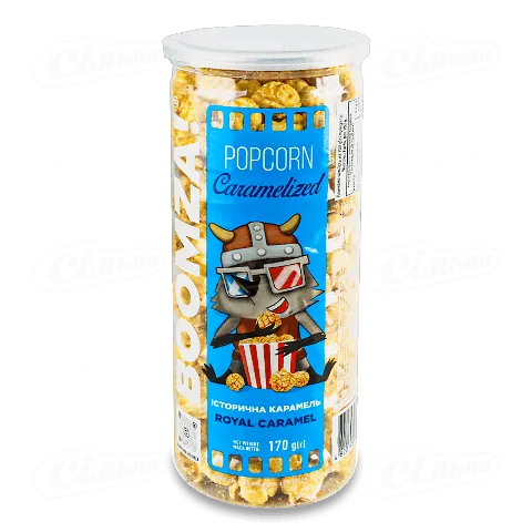 Попкорн Boomza Історична карамель карамеліз тубус, 170г