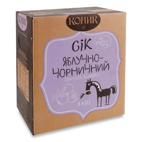 Сік «Лавка традицій» «Коник» яблучно-чорничний