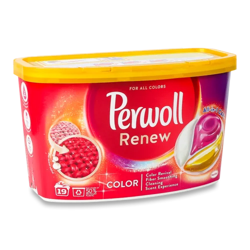Засіб для Прання В Капсулах Color Renew Perwoll, 19х14.5г