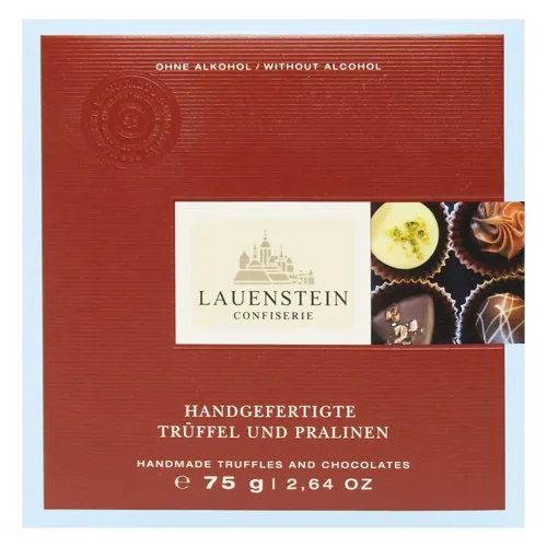 Цукерки Lauenstein Трюфелі та праліне шоколадні без додавання алкоголю 75г