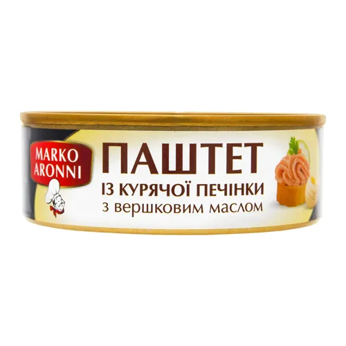 Паштет з вершковим маслом з Курячої печінки Marko Aronni з/б 240г