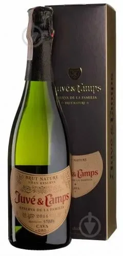 Вино ігристе біле брют Juve y Camps Reserva de la Familia Gran Reserva Brut Nature 0.75л у коробці