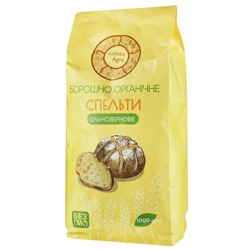 Борошно Galeks-Agro зі спельти цільнозернове органічне 1кг