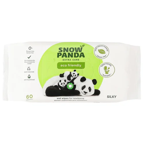 Серветки вологі для немовлят Snow Panda Silky Extra Care 60шт