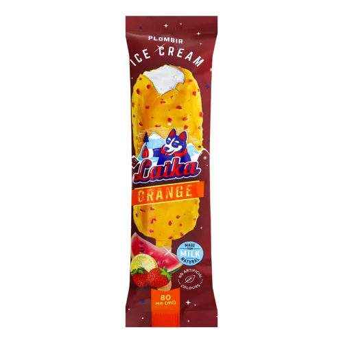 Морозиво пломбір вершковий Orange Laika м/у 59г