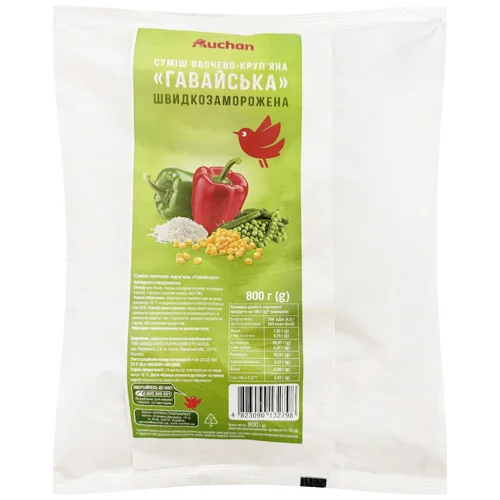 Суміш овочева Auchan Гавайська заморожена 800г