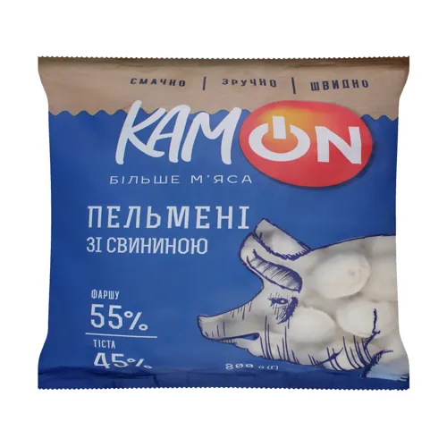 Пельмені зі свининою Kamon м/у 800г